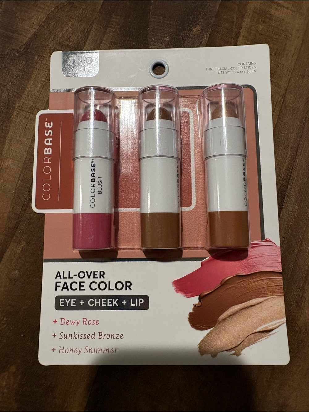 Color Base All-Over Face Color Trio — Dewy Rose, Sunkissed Bronze, Honey Shimmer